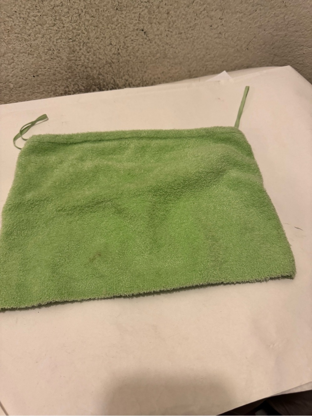 Alice + Olivia Lime Green velour bustier Terry Cloth Crop Top